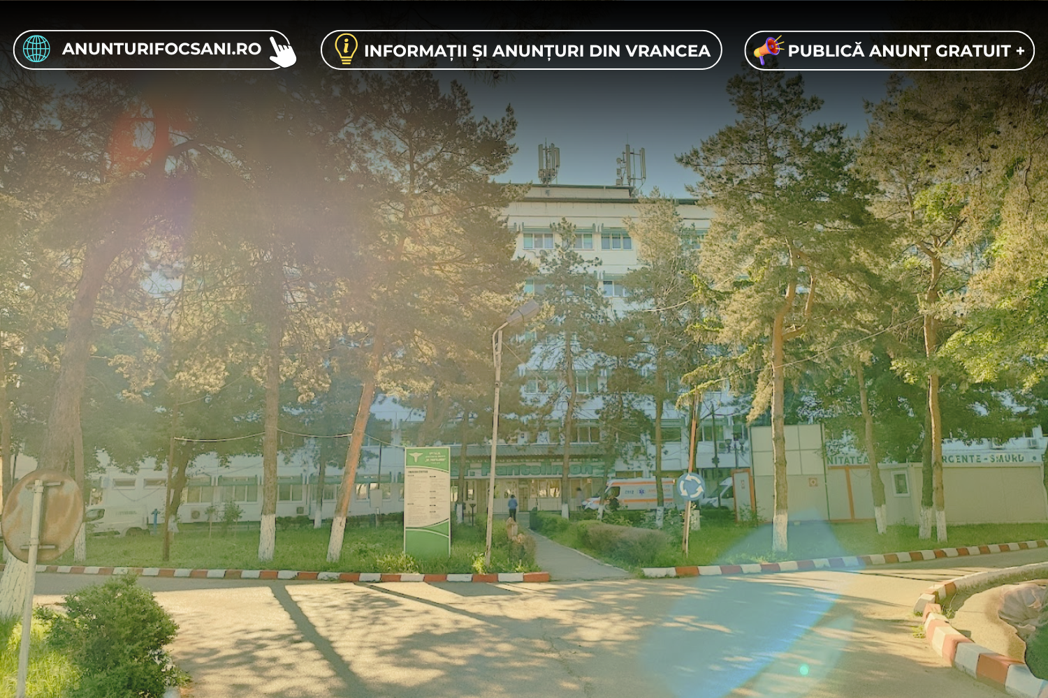 Pentru consultație în cadrul Spitalului Județean de Urgență ”Sf. Pantelimon” Focșani